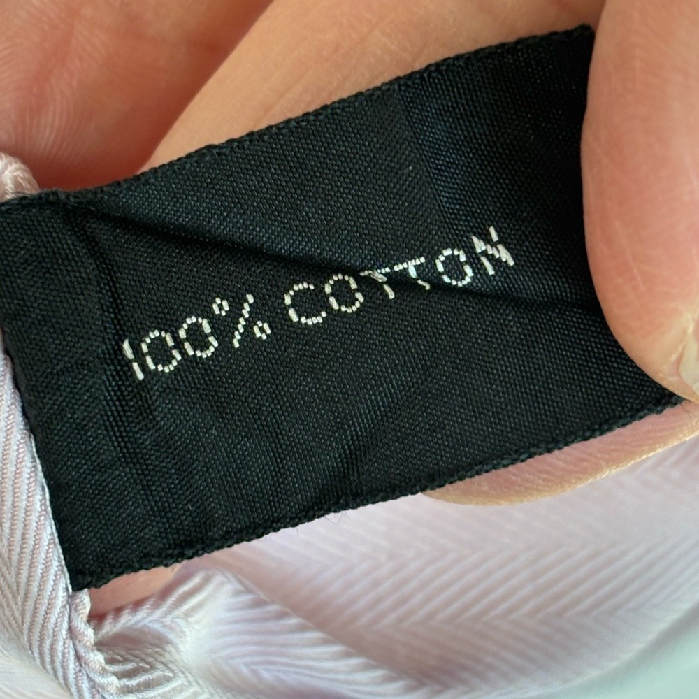 Tom Ford Dress Shirt Light Purple Mens 15.5 39 Herringbone Cotton Switzerland - Picture 8 of 9